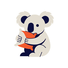 Cute koala with pillow vector cartoon illustration design. © MD HANIFA BHUYAN