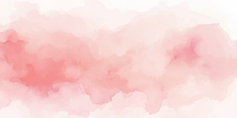 Obraz premium Abstract pink and blue watercolor background with grunge paper texture and ink splashes resembling a pastel cloud sky design