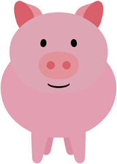 Fototapeta premium 돼지, 캐릭터, 귀여운, 핑크, 미소, 동물, 예쁜, 일러스트, 그림, pig, character, cute, pink, smile, animal, pretty, illustration, picture