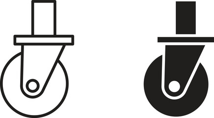 Cart trolley wheel icon vector collection. vector stock symbol illustrations © mila