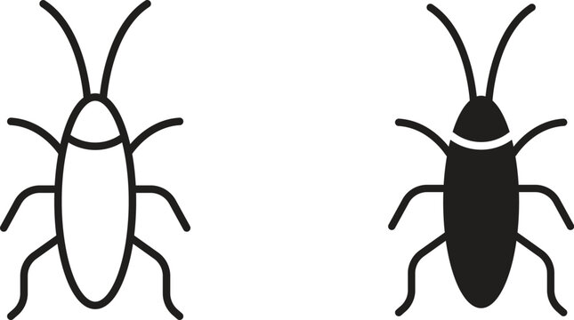 Cockroach icon vector collection. vector stock symbol illustrations