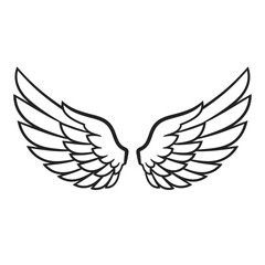 Obraz premium cotton candy vector Minimalist angel wings graphic illustration for spiritual design