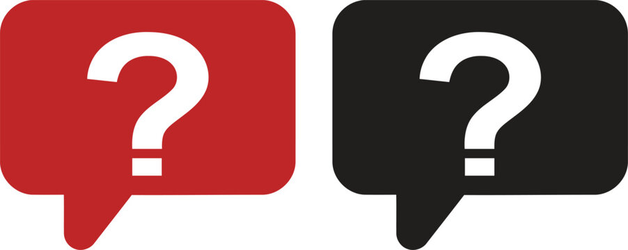 Speech bubble with question mark on Transparent background