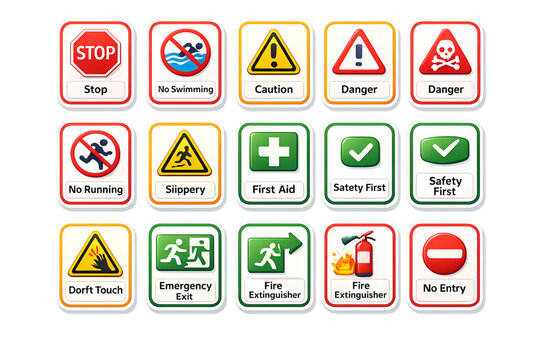 safety sign flashcards for kids, safety sign flashcards, safety signs, educational flashcards, kids learning, safety education, classroom resources, educational printables, flashcard set, child safety
