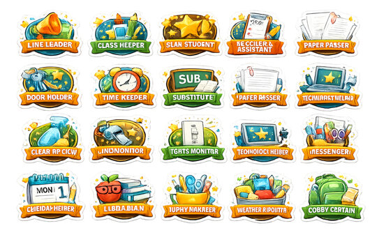 school leadership badges collection, school leadership badges, leadership badges, badge collection, student leadership, school badges, achievement badges, educational badges, leadership awards, studen
