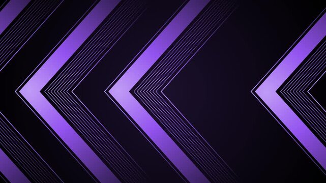 Metallic chevron dark geometric shape background animation, Abstract dark geometric background with chevron lines converging toward center