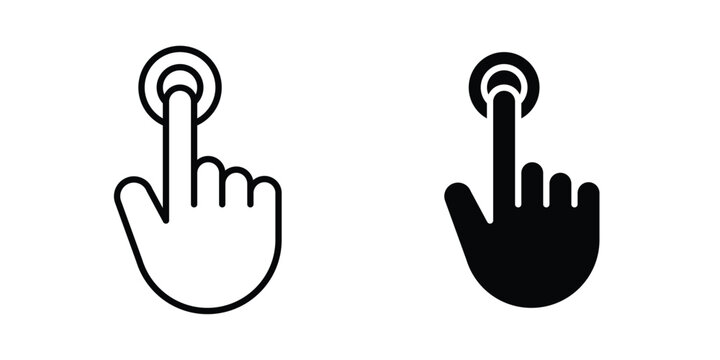 Touch icon pack in black vector type