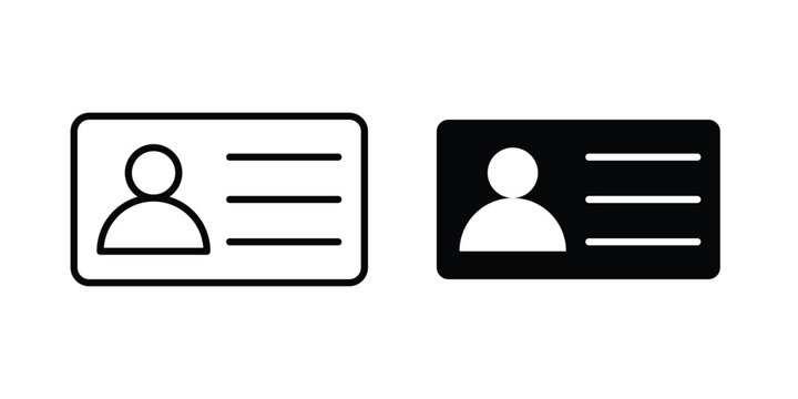 user id icon pack in black vector type