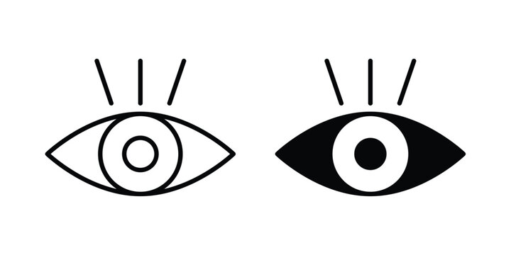 visibility icon pack in black vector type