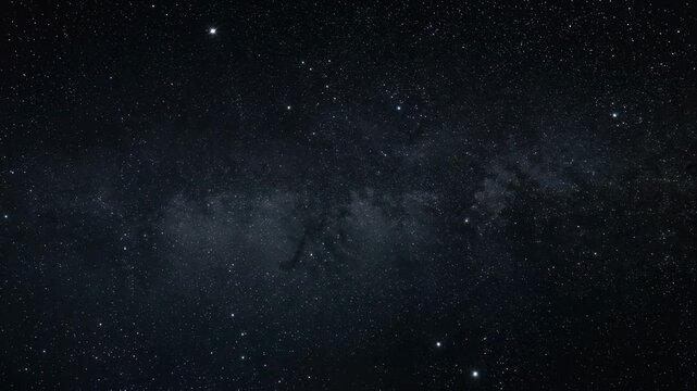 Beautiful starry night sky with Milky Way galaxy and bright stars in deep space