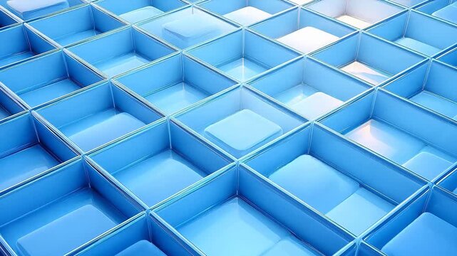 Digital technology white and blue interlaced scene geometry background