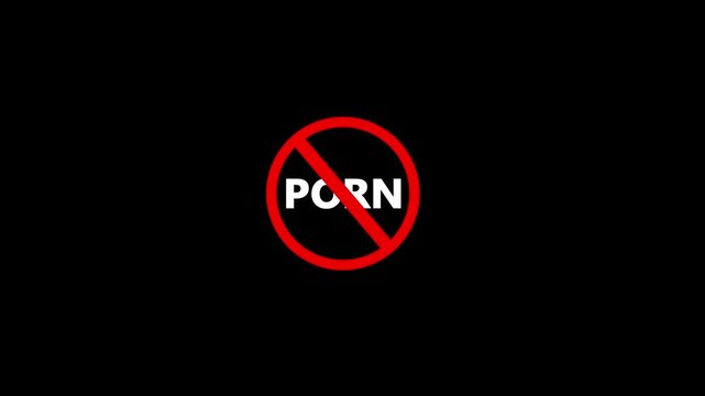 No Porn Prohibited sign of Porn Adult Contents Warning Sign. 18 Plus Mature Contents Explicit contents Symbol No porn Shadow style icon.