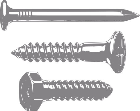Of a nail and two types of screws