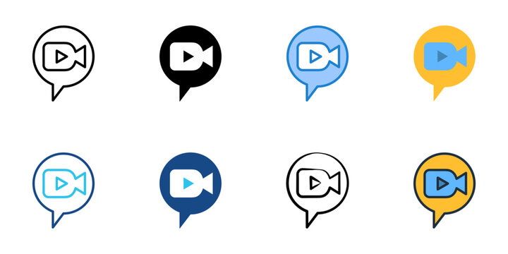 Webinar icons set multiple style collection. Editable stroke 
