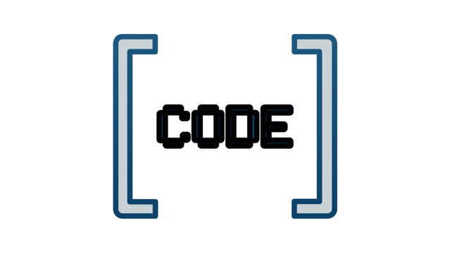 Professional software code brackets vector icon illustration with editable stroke for web development programming and script writing applications in a minimalist and modern design style.