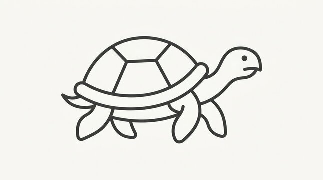 turtle on a white background