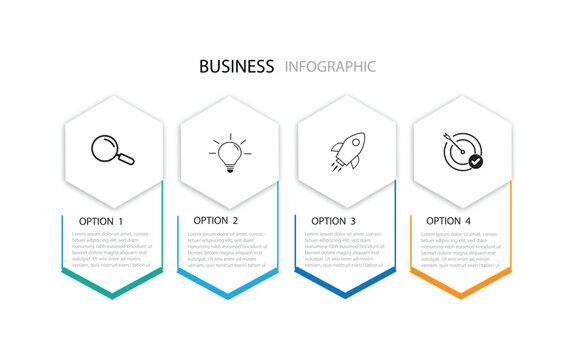 modern design template for infographics with 4 steps