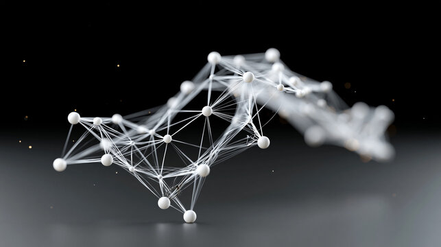 Hyper-detailed image of a blockchain visualization, interconnected nodes, data flow,