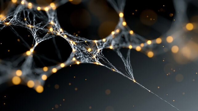 Hyper-detailed image of a blockchain visualization, interconnected nodes, data flow,