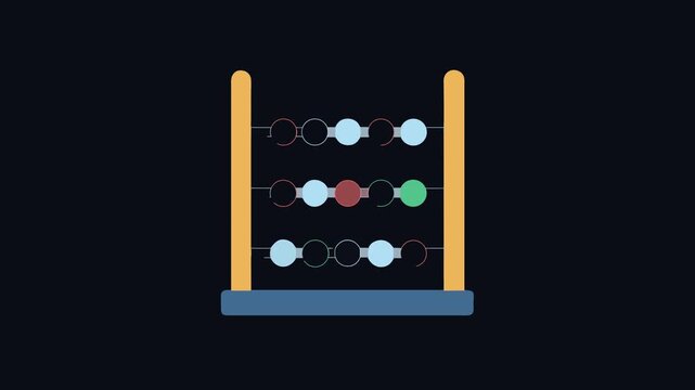 Colorful abacus illustration for educational and counting concepts