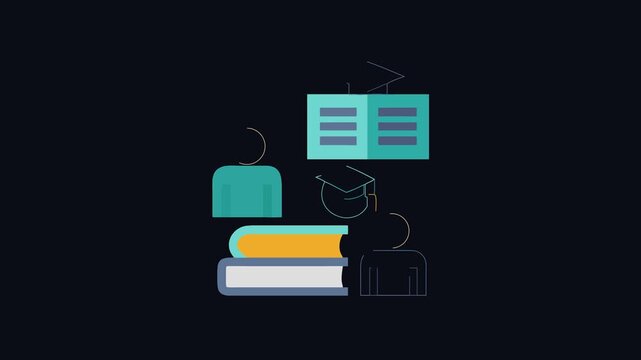 Academic study and educational attainment graphic icon illustration design