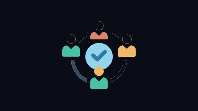 Team Collaboration with Positive Feedback Loop in Flat Design