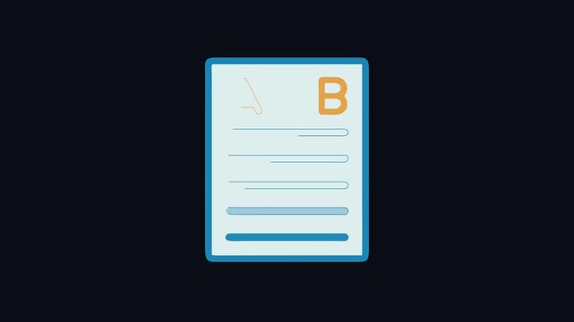 Simple Exam Paper Illustrating Choice A or B Options