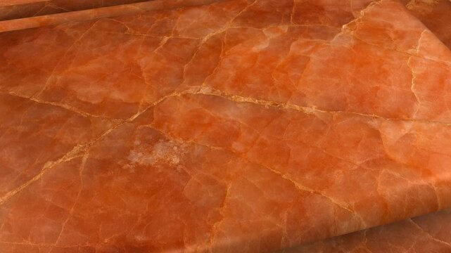 Precious Padparadscha tiles turning gracefully to display the highly sought after salmon pink and orange blend of colors with natural mineral deposits
