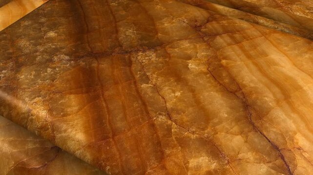 Golden Imperial Topaz tiles rotating smoothly to showcase the rich orange pink undertones and brilliant crystalline mineral formations within the stone