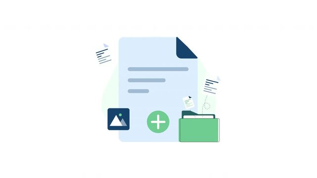 Add document folder plus sign. Suitable for adding icons to documents, presentations, or websites for a modern touch.
