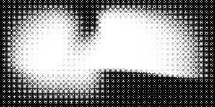 Pixelated bitmap gradient texture. Retro pixel art, black and white dither pattern, monochrome 8 bit background.Vector Art Ilustration