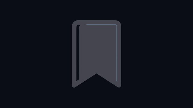 Blue bookmarker motion icon for web design usage