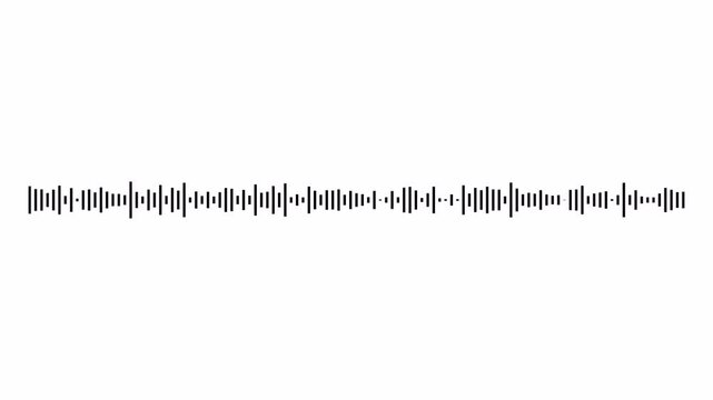 Transparent Audio Spectrum Animation ,Minimalist audio waveform animation for music and, podcast visualization