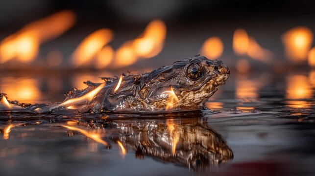 Frog Emerges From Fire: Resilience and Transformation in the Inferno