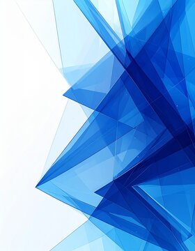 Abstract Blue Geometric Corporate Background with Modern Crystal Shapes
