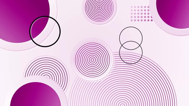 Abstract dark background with concentric circles and gradient geometric modern design animation
