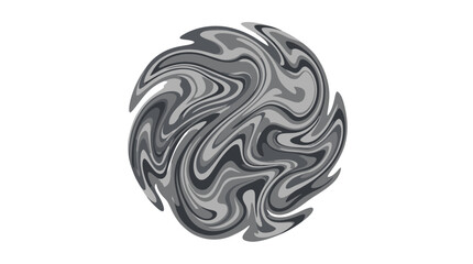 Obraz premium Circular vortex shape with monochrome spiral swirl patterns.
