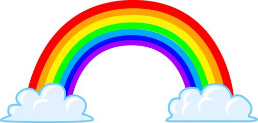 Fototapeta premium Rainbow with clouds