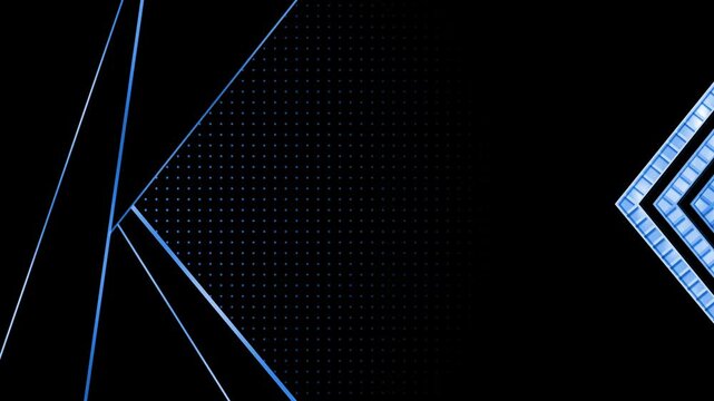 Abstract background with layered metallic chevron arrows animation