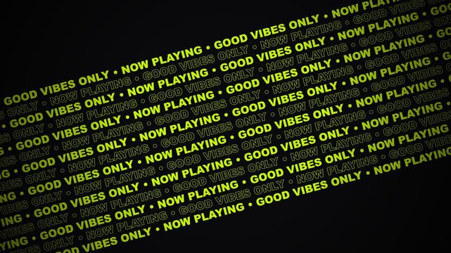 Seamless pattern of good vibes only text