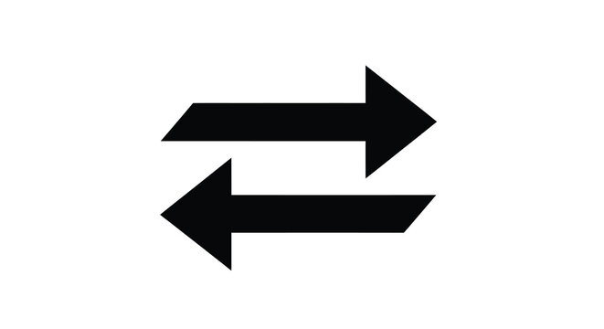 double arrow icon on white background direction