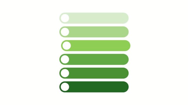 Progress Bar Animation Green Infographic Elements Template Motion Graphic