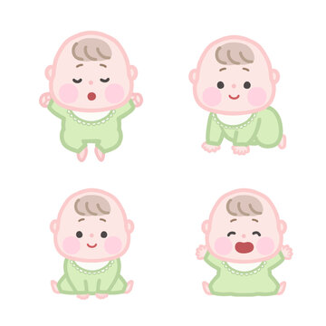 赤ちゃんのポーズセット