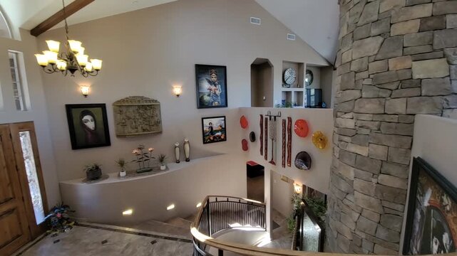 Elegant foyer with grand staircase