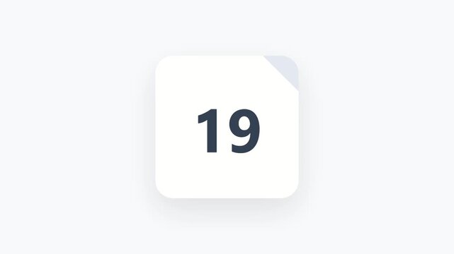 Counting Animation Numbers from Zero to Thirty One for Educational Use