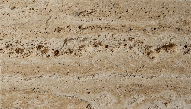 Beautiful warm beige travertine stone texture featuring a highly porous and organic natural surface, perfect for rustic architectural backgrounds and earth-toned Mediterranean interior designs.