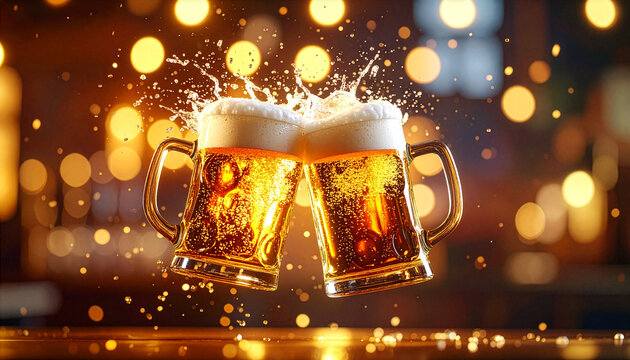 光に包まれたビールの乾杯1.jpg
