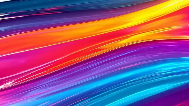 Digital holographic glass neon light abstract background