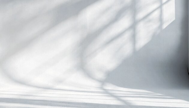 Elegant smooth light grey studio backdrop featuring subtle natural window light shadows, minimalist clean aesthetic photorealistic texture for premium product presentation and digital art.