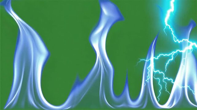 X-ray hip bones with electric lightning energy field on dark green background medical concept